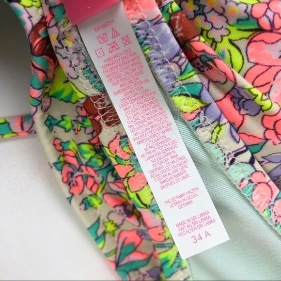 Victoria’s Secret Floral Ruched Tie Up Bikini Top - Picture 6 of 8